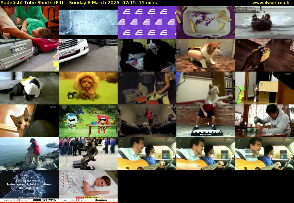 Rude(ish) Tube Shorts (E4) Sunday 8 March 2026 07:15 - 07:30