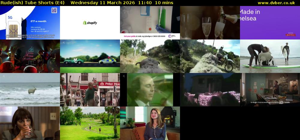 Rude(ish) Tube Shorts (E4) Wednesday 11 March 2026 11:40 - 11:50