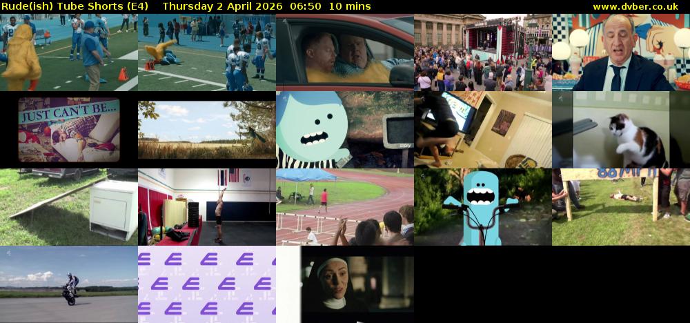 Rude(ish) Tube Shorts (E4) Thursday 2 April 2026 06:50 - 07:00