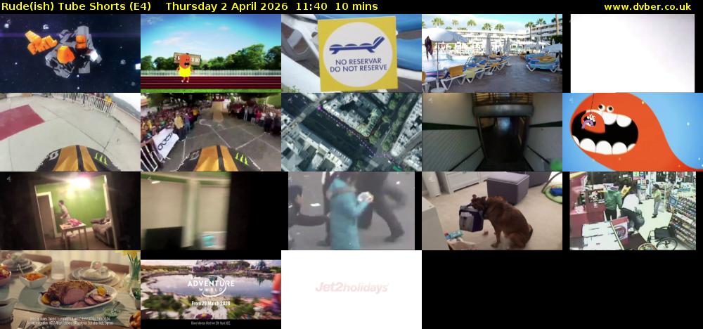Rude(ish) Tube Shorts (E4) Thursday 2 April 2026 11:40 - 11:50