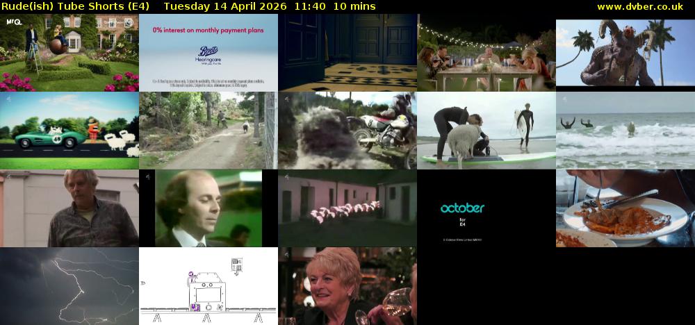 Rude(ish) Tube Shorts (E4) Tuesday 14 April 2026 11:40 - 11:50