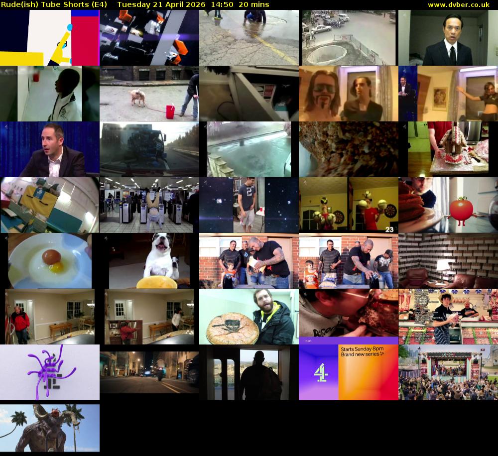 Rude(ish) Tube Shorts (E4) Tuesday 21 April 2026 14:50 - 15:10