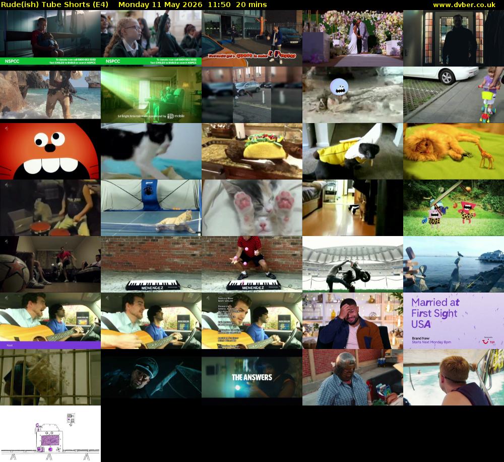 Rude(ish) Tube Shorts (E4) Monday 11 May 2026 11:50 - 12:10