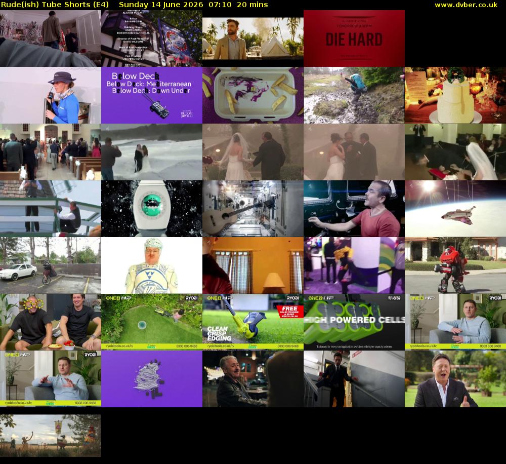 Rude(ish) Tube Shorts (E4) Sunday 14 June 2026 07:10 - 07:30