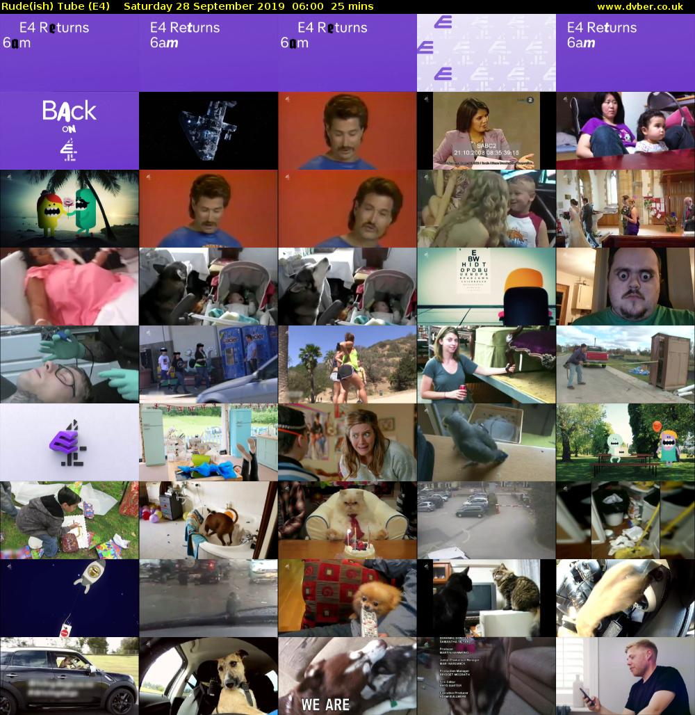 Rude(ish) Tube (E4) Saturday 28 September 2019 06:00 - 06:25