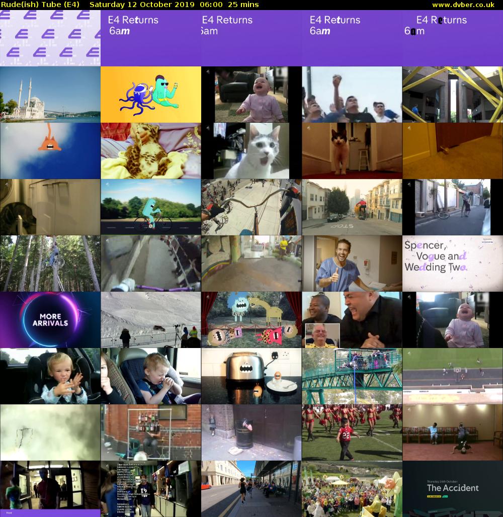 Rude(ish) Tube (E4) Saturday 12 October 2019 06:00 - 06:25