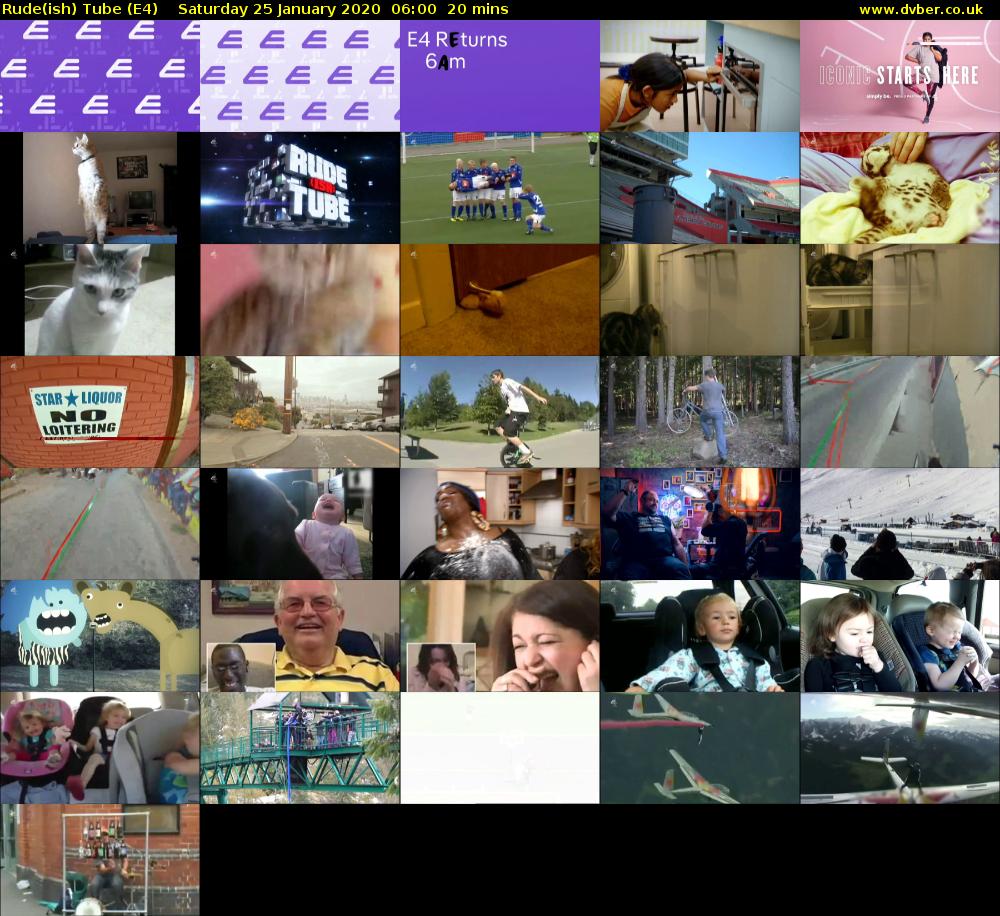 Rude(ish) Tube (E4) Saturday 25 January 2020 06:00 - 06:20