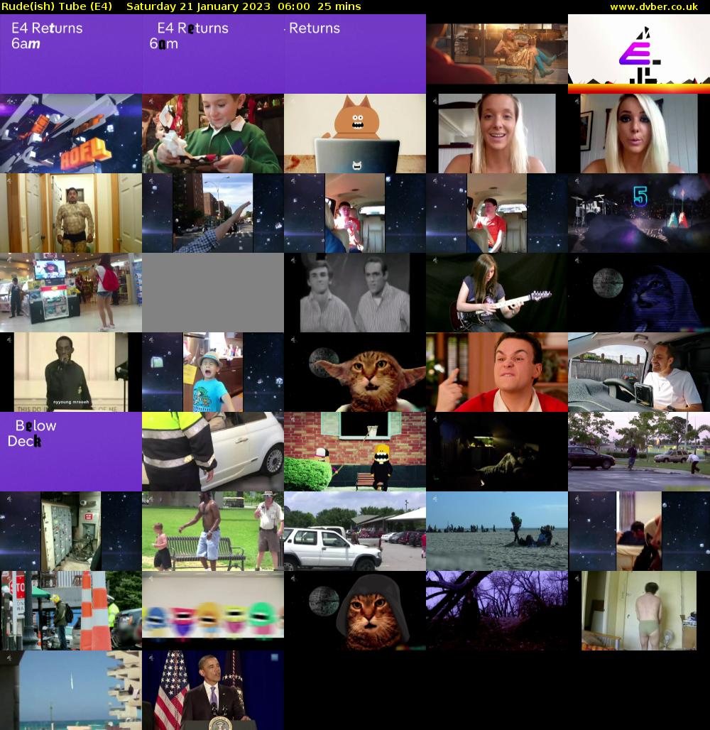 Rude(ish) Tube (E4) Saturday 21 January 2023 06:00 - 06:25