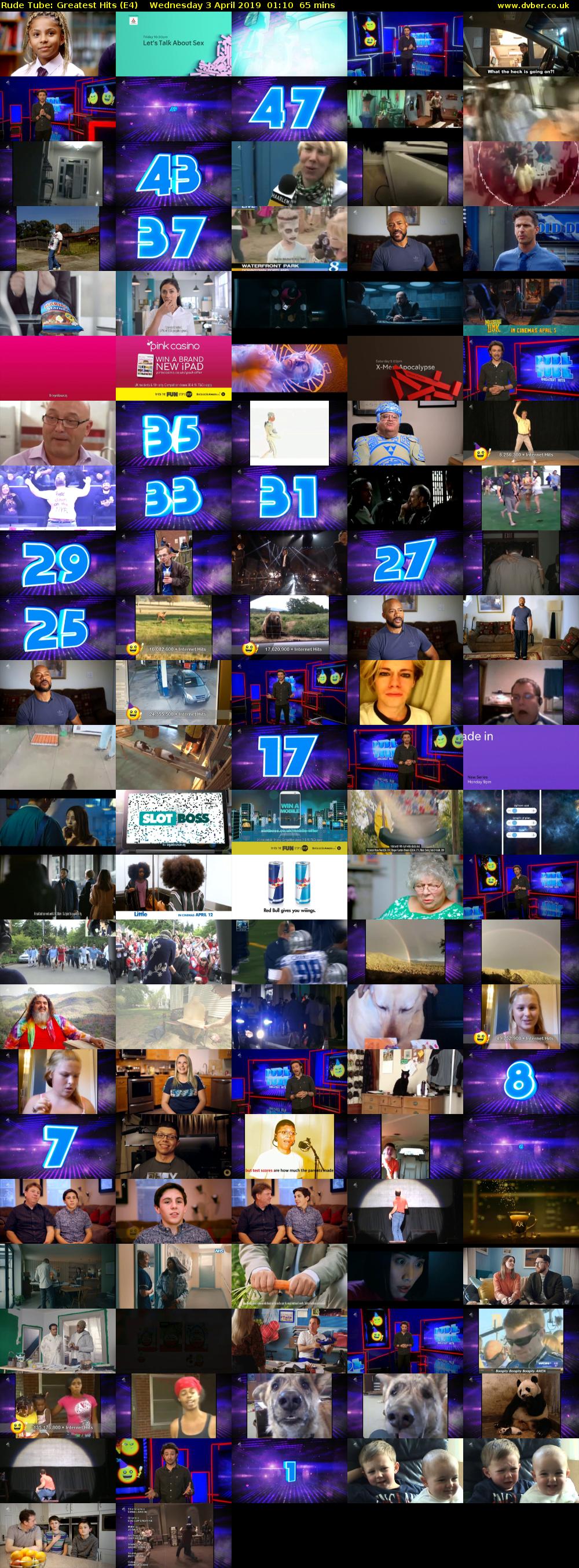 Rude Tube: Greatest Hits (E4) Wednesday 3 April 2019 01:10 - 02:15