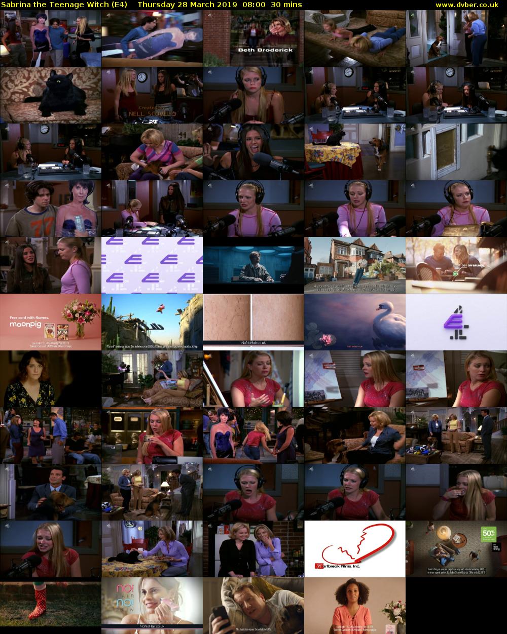 Sabrina the Teenage Witch (E4) Thursday 28 March 2019 08:00 - 08:30