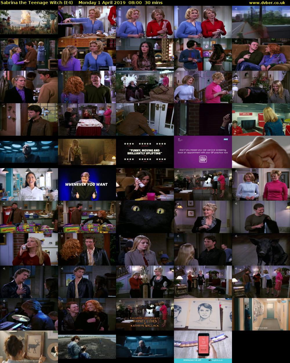 Sabrina the Teenage Witch (E4) Monday 1 April 2019 08:00 - 08:30