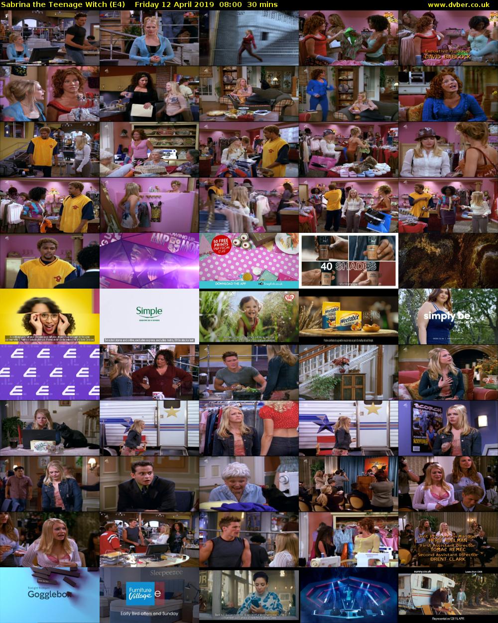 Sabrina the Teenage Witch (E4) Friday 12 April 2019 08:00 - 08:30