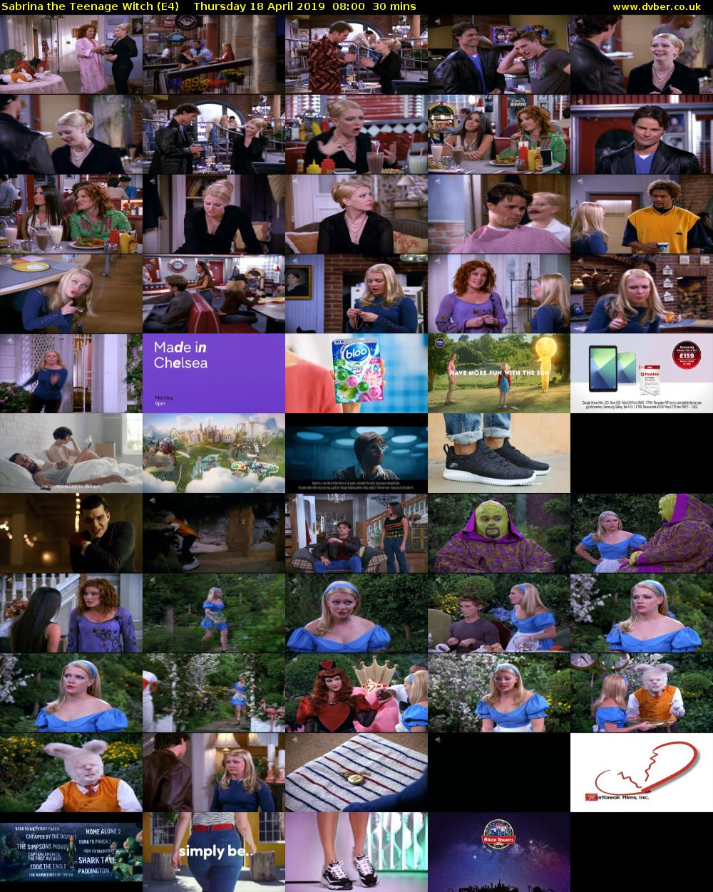 Sabrina the Teenage Witch (E4) Thursday 18 April 2019 08:00 - 08:30
