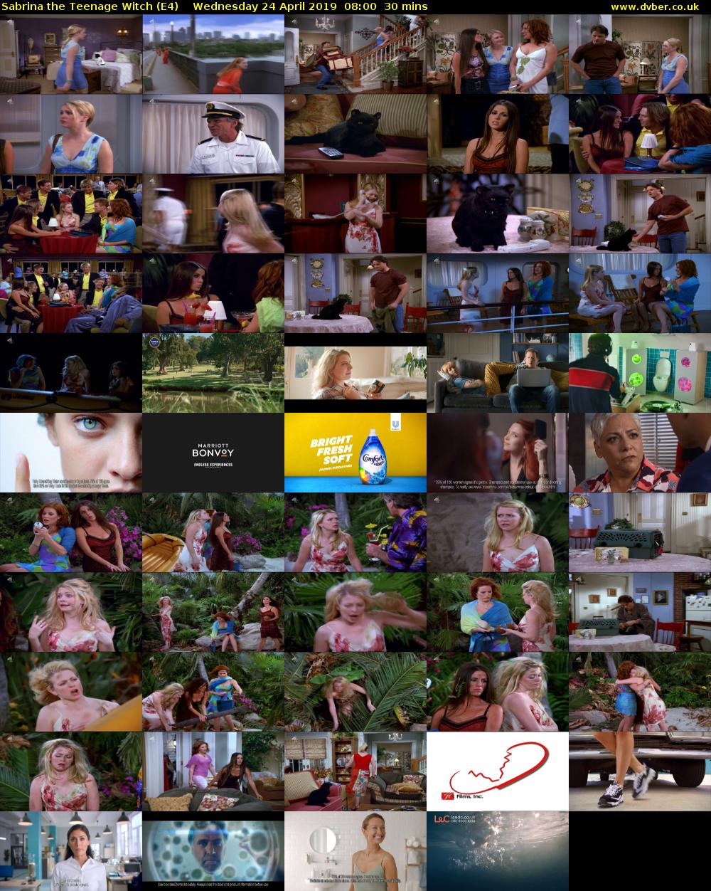 Sabrina the Teenage Witch (E4) Wednesday 24 April 2019 08:00 - 08:30