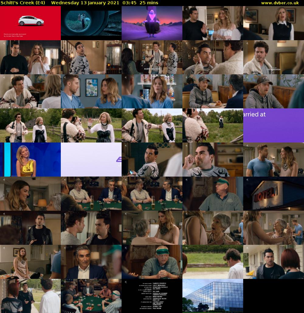 Schitt's Creek (E4) Wednesday 13 January 2021 03:45 - 04:10