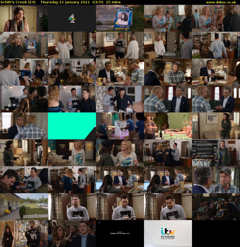 Schitt's Creek (E4) Thursday 21 January 2021 03:55 - 04:20