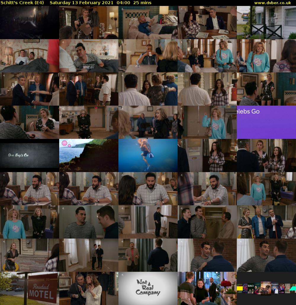 Schitt's Creek (E4) Saturday 13 February 2021 04:00 - 04:25