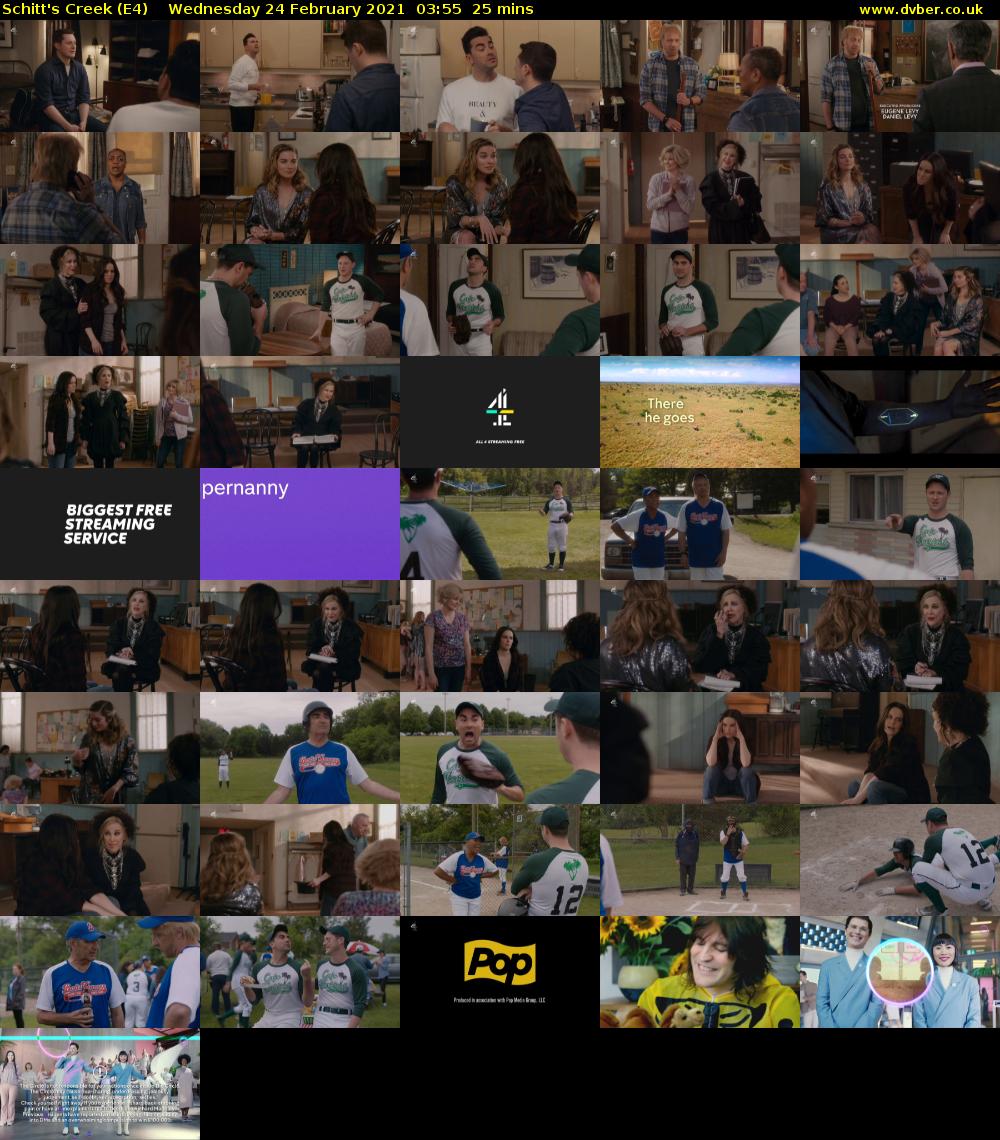 Schitt's Creek (E4) Wednesday 24 February 2021 03:55 - 04:20