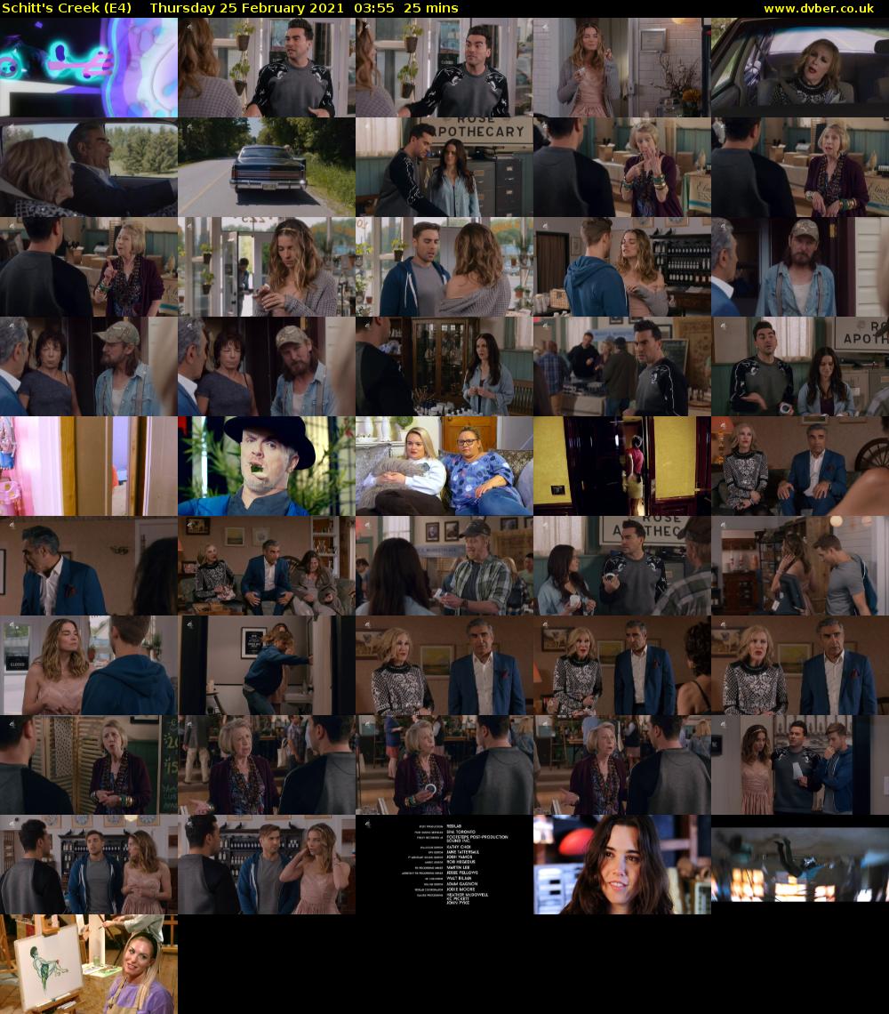 Schitt's Creek (E4) Thursday 25 February 2021 03:55 - 04:20