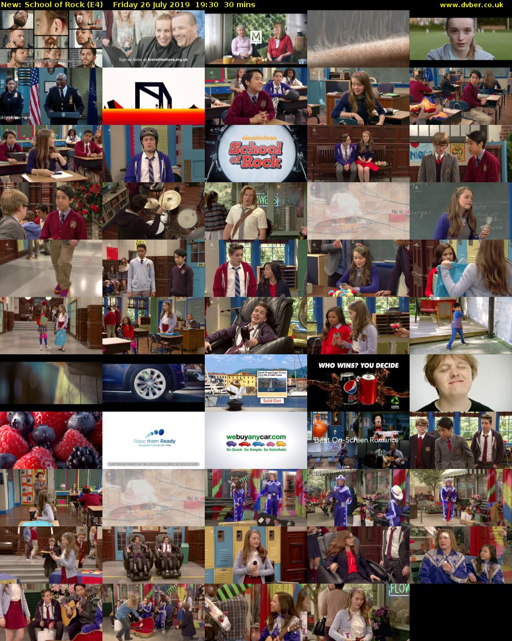 School of Rock (E4) Friday 26 July 2019 19:30 - 20:00