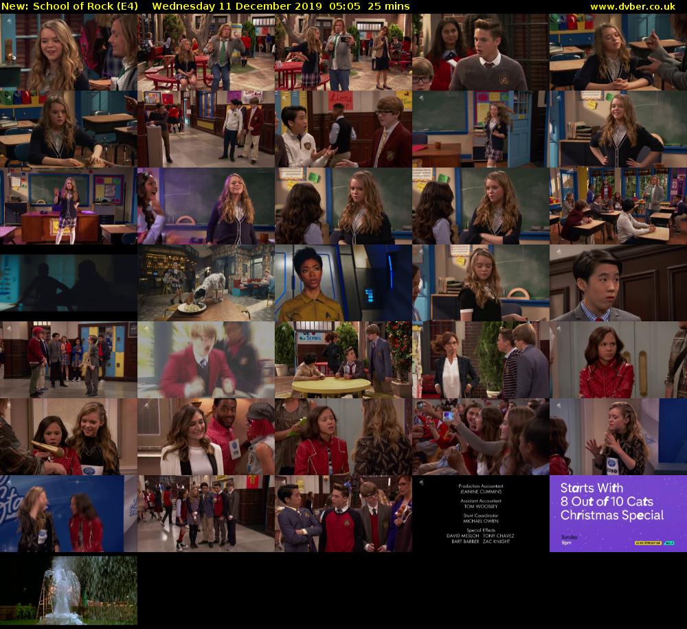 School of Rock (E4) Wednesday 11 December 2019 05:05 - 05:30