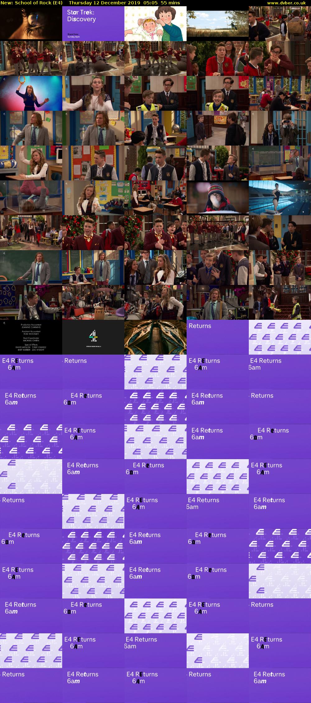 School of Rock (E4) Thursday 12 December 2019 05:05 - 06:00