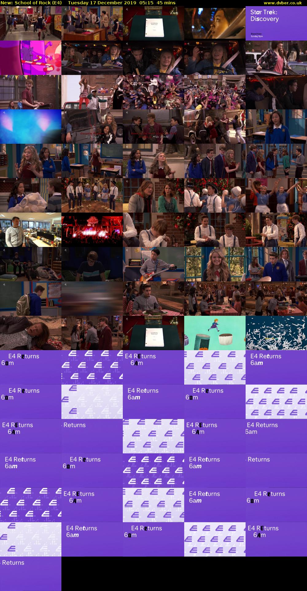 School of Rock (E4) Tuesday 17 December 2019 05:15 - 06:00