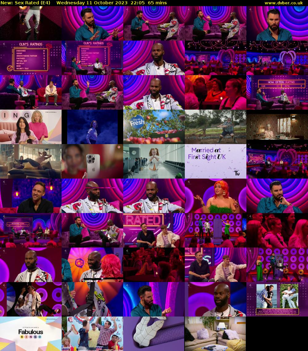 Sex Rated (E4) Wednesday 11 October 2023 22:05 - 23:10