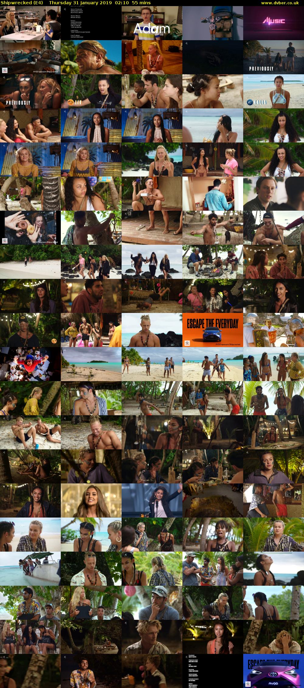 Shipwrecked (E4) Thursday 31 January 2019 02:10 - 03:05