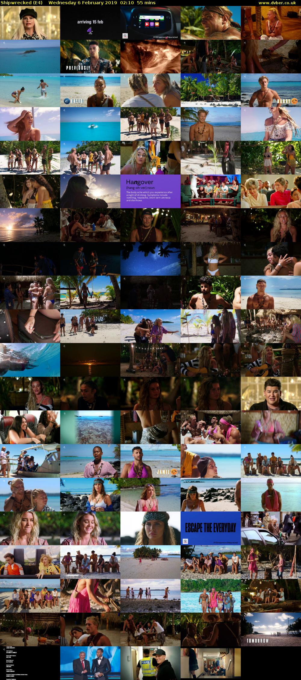 Shipwrecked (E4) Wednesday 6 February 2019 02:10 - 03:05