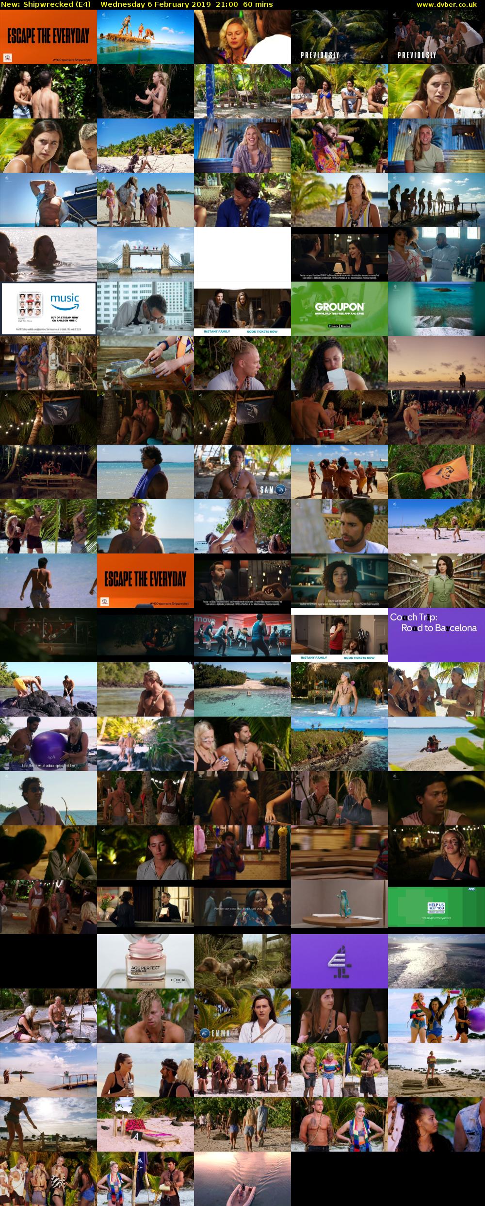 Shipwrecked (E4) Wednesday 6 February 2019 21:00 - 22:00