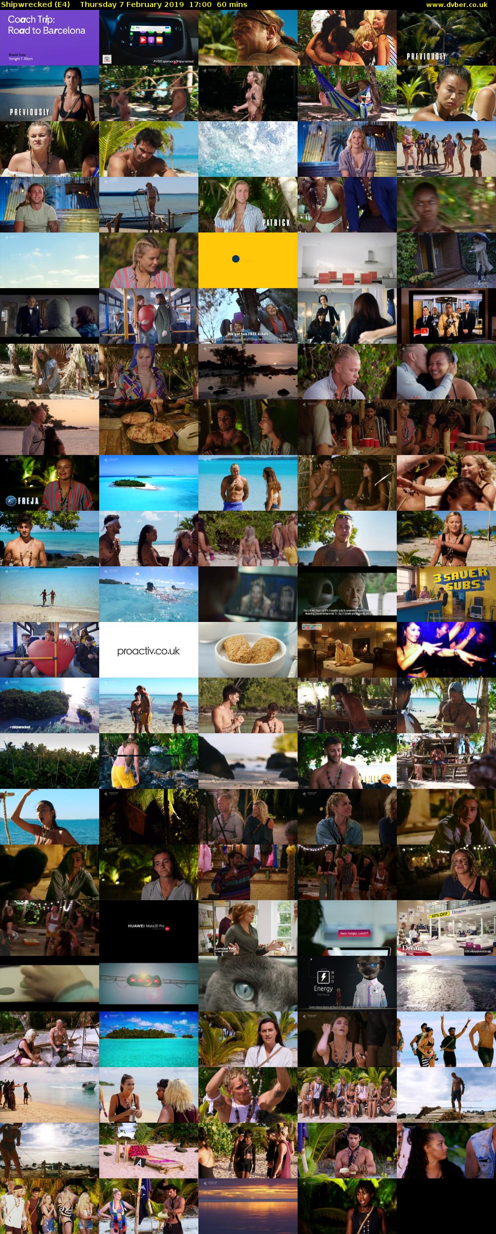 Shipwrecked (E4) Thursday 7 February 2019 17:00 - 18:00