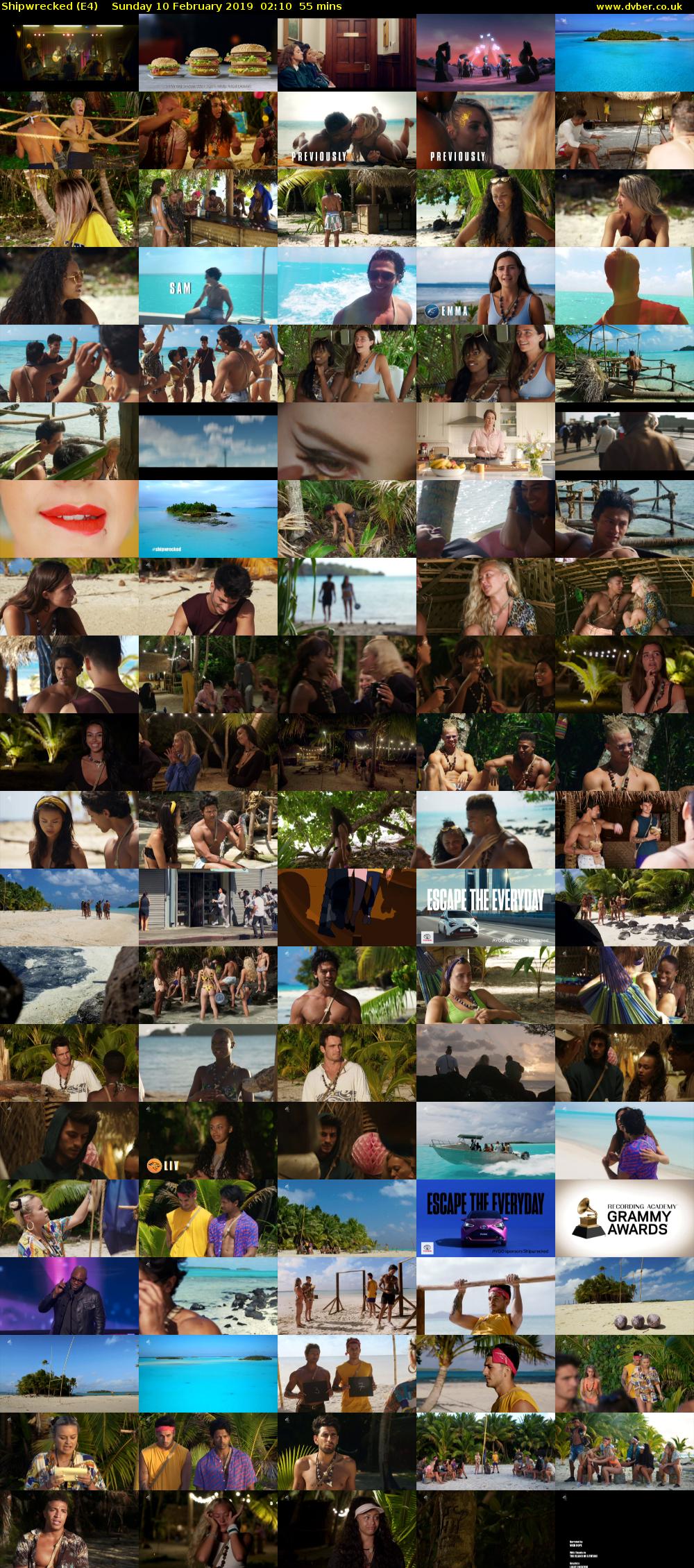 Shipwrecked (E4) Sunday 10 February 2019 02:10 - 03:05