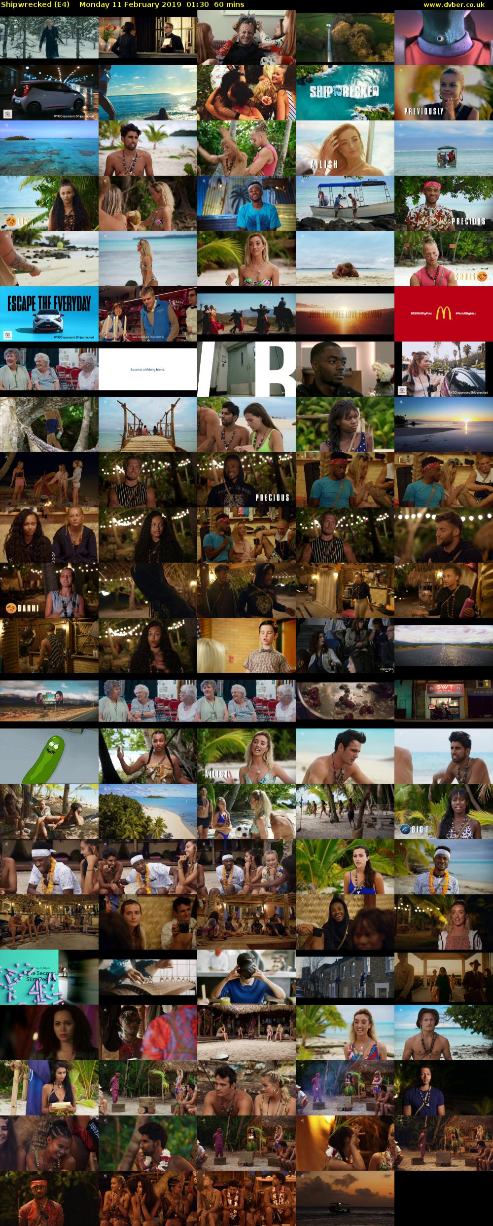 Shipwrecked (E4) Monday 11 February 2019 01:30 - 02:30