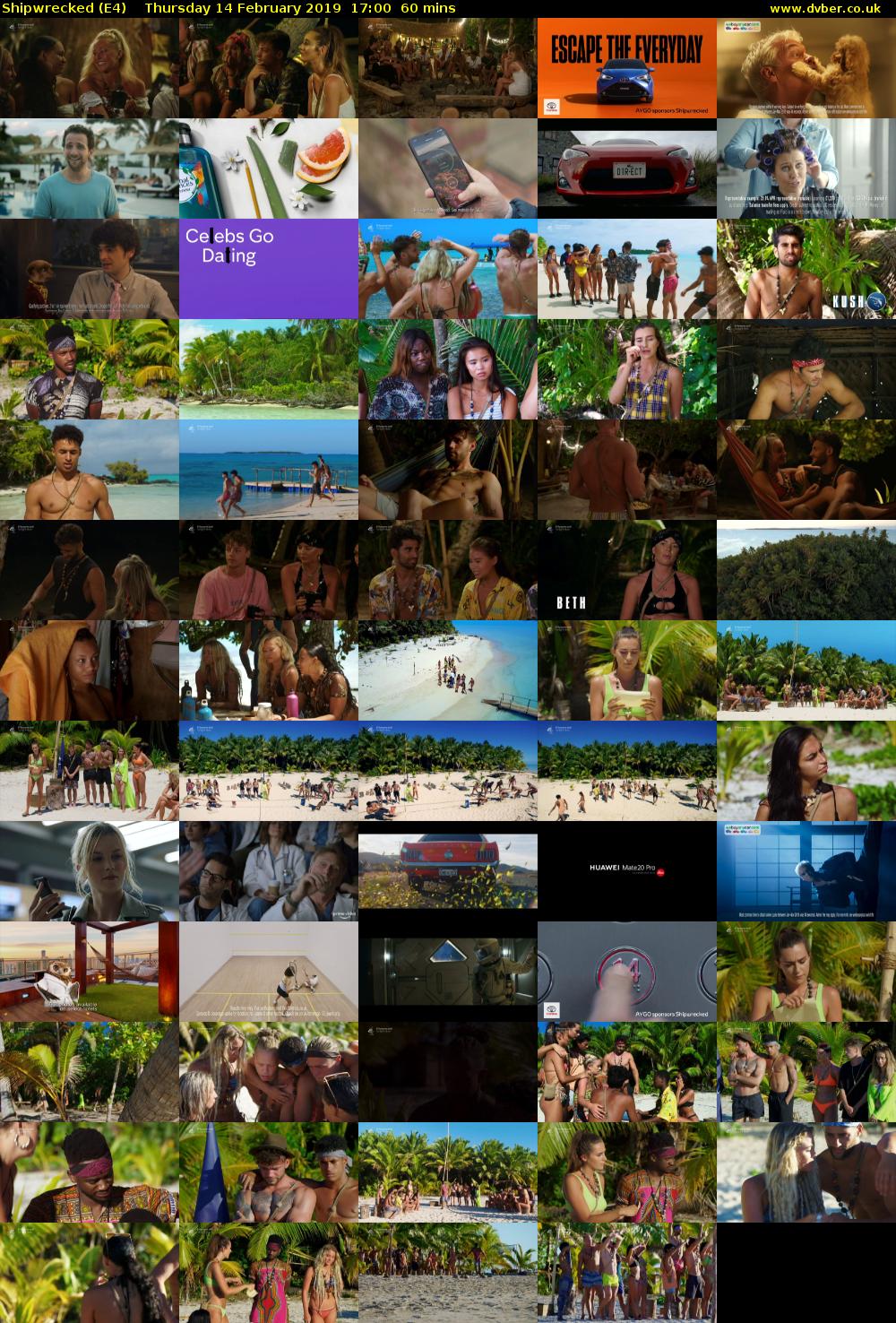 Shipwrecked (E4) Thursday 14 February 2019 17:00 - 18:00