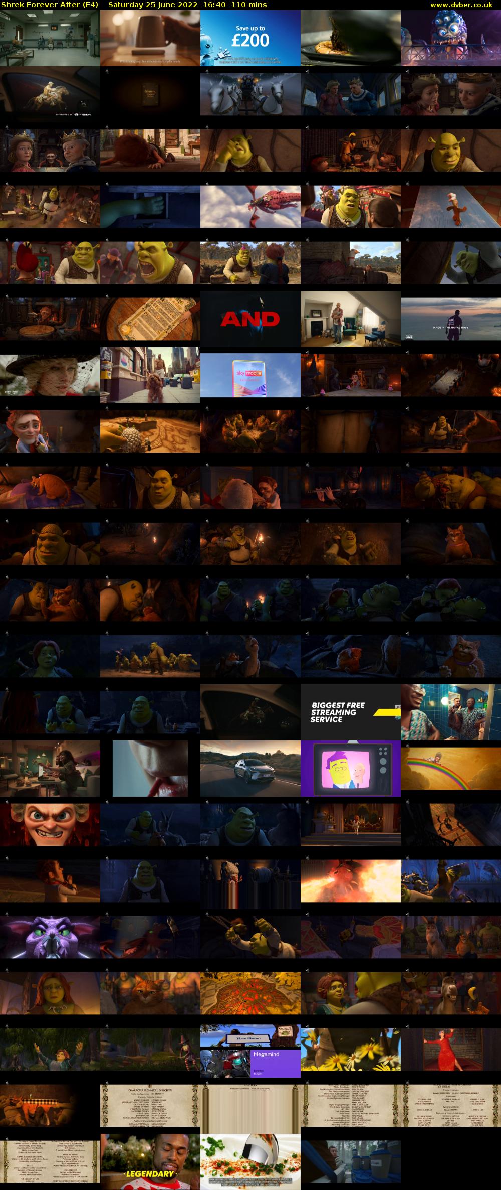 Shrek Forever After (E4) Saturday 25 June 2022 16:40 - 18:30