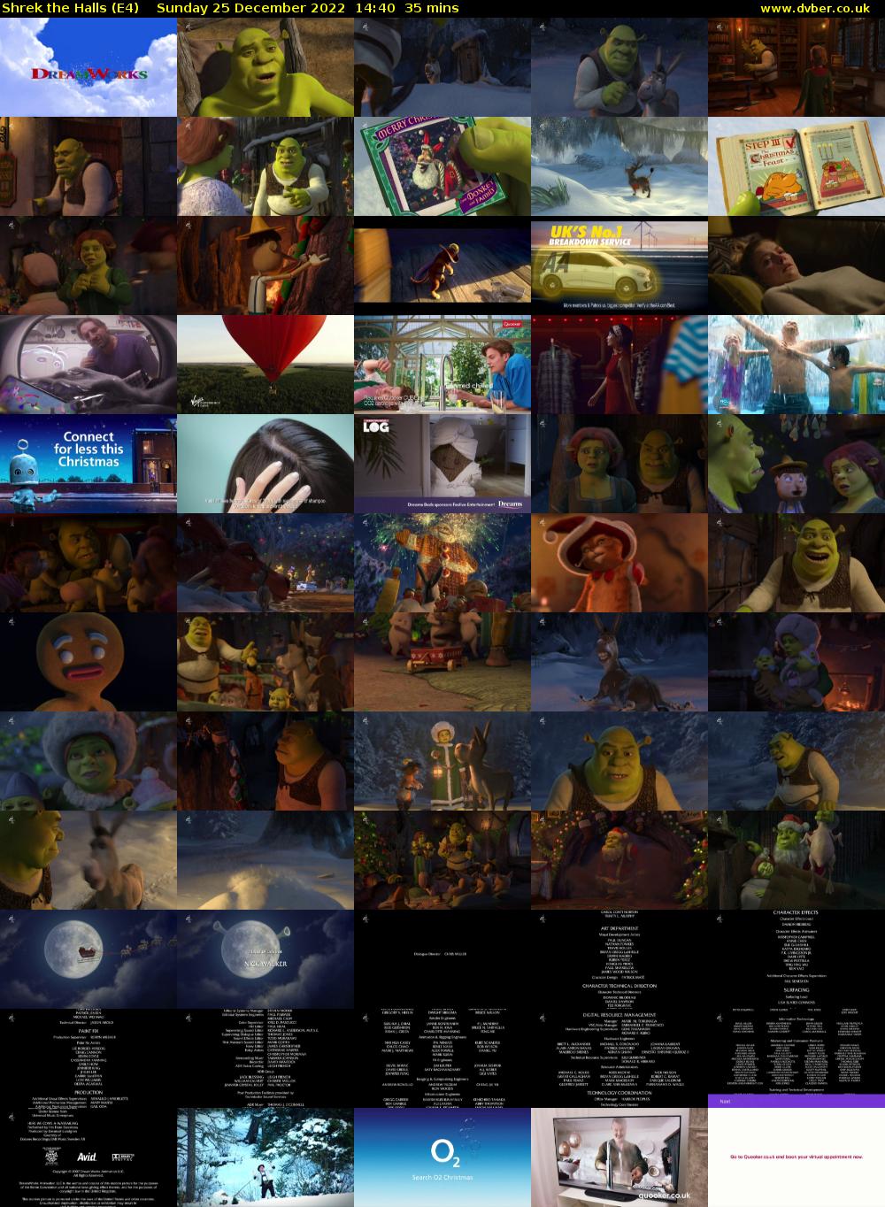 Shrek the Halls (E4) Sunday 25 December 2022 14:40 - 15:15