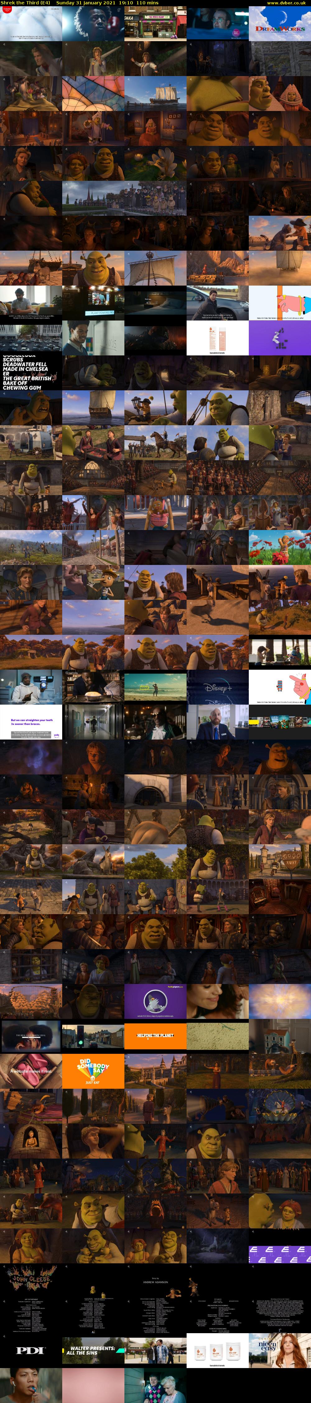 Shrek the Third (E4) Sunday 31 January 2021 19:10 - 21:00