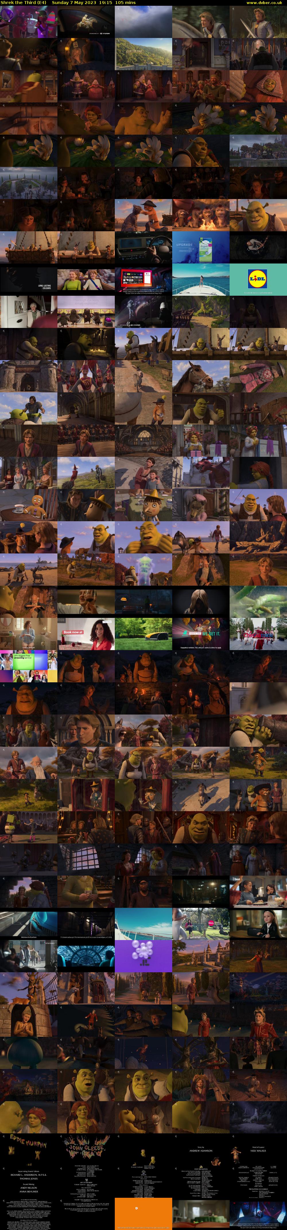Shrek the Third (E4) Sunday 7 May 2023 19:15 - 21:00