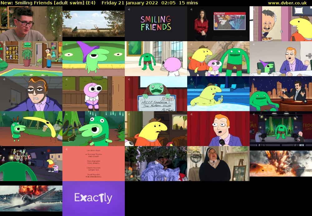 Smiling Friends [adult swim] (E4) Friday 21 January 2022 02:05 - 02:20