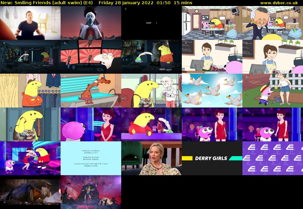 Smiling Friends [adult swim] (E4) Friday 28 January 2022 01:50 - 02:05
