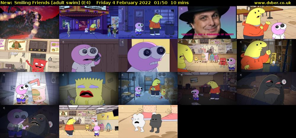 Smiling Friends [adult swim] (E4) Friday 4 February 2022 01:50 - 02:00