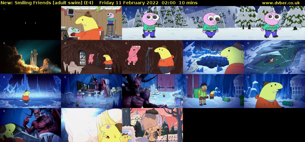 Smiling Friends [adult swim] (E4) Friday 11 February 2022 02:00 - 02:10