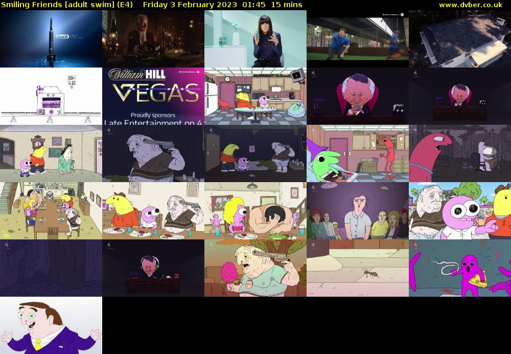 Smiling Friends [adult swim] (E4) Friday 3 February 2023 01:45 - 02:00
