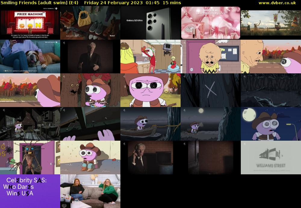 Smiling Friends [adult swim] (E4) Friday 24 February 2023 01:45 - 02:00