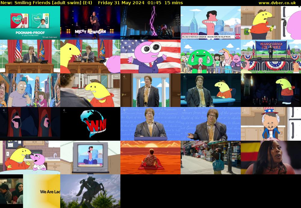 Smiling Friends [adult swim] (E4) Friday 31 May 2024 01:45 - 02:00