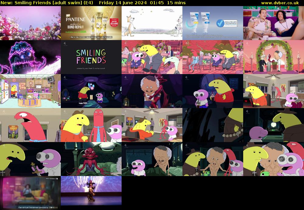 Smiling Friends [adult swim] (E4) Friday 14 June 2024 01:45 - 02:00
