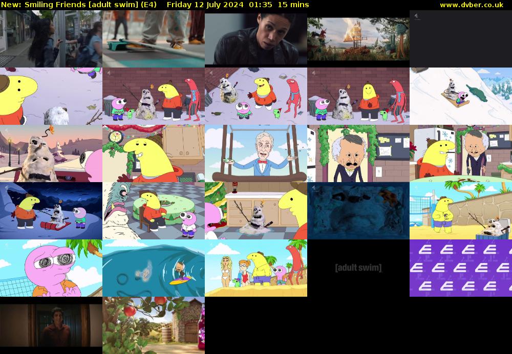Smiling Friends [adult swim] (E4) Friday 12 July 2024 01:35 - 01:50