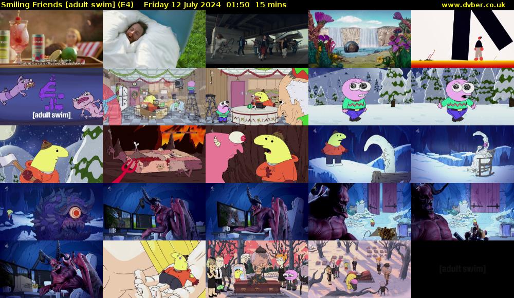 Smiling Friends [adult swim] (E4) Friday 12 July 2024 01:50 - 02:05