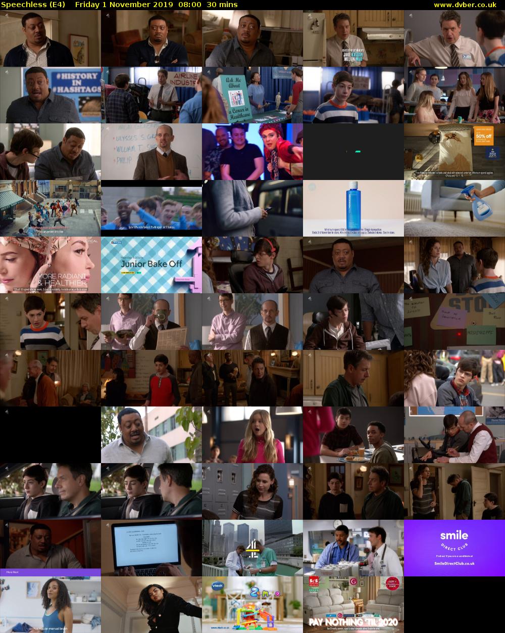Speechless (E4) Friday 1 November 2019 08:00 - 08:30